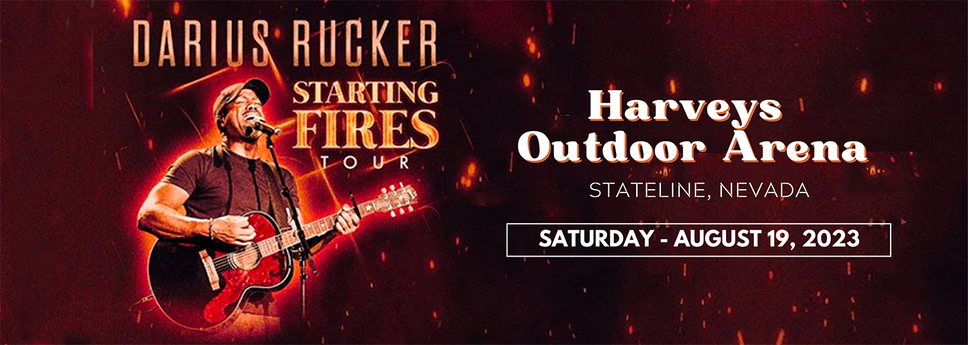 Darius Rucker Tickets 19th August Lake Tahoe Outdoor Arena at Harvey's